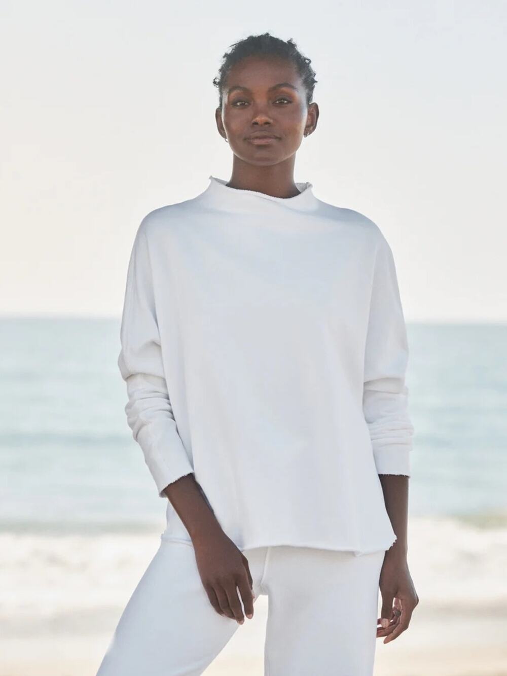 Frank & Eileen Effie Long-Sleeve Funnel Neck Capelet